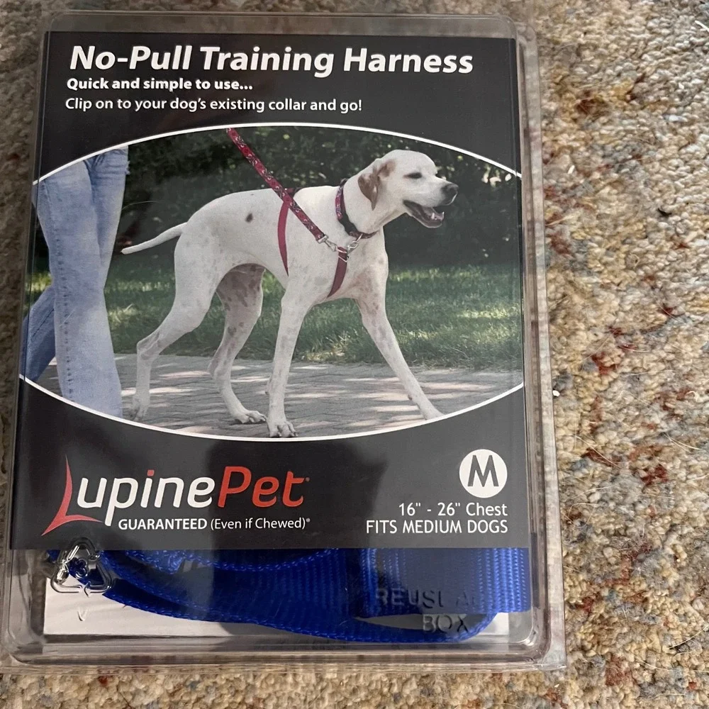 LupinePet No-Pull Training Harness Royal Blue Med. 16-26 Inch Chest Dog Tool NIB